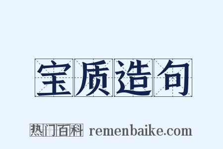 宝质造句是什么意思的图片